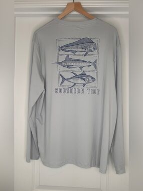 NWT Men’s Southern Tide Platinum G Skipjack Performance Long Sleeve Shirt, L